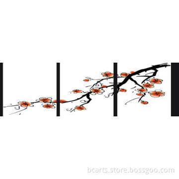 Hot selling beautiful large pictures for fabric painting flower for office decor